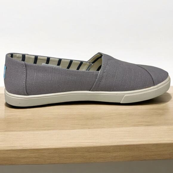 Toms Alpargata Heritage Canvas Slip Ons Womens Sz 11 Gray I.1.6 - Picture 2 of 14